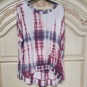 Tie-Dye Long Sleeve Women's Top